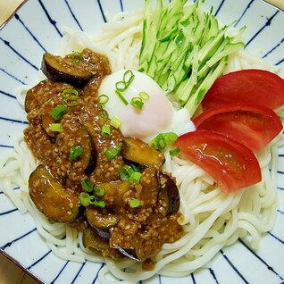 冷やし肉味噌うどん